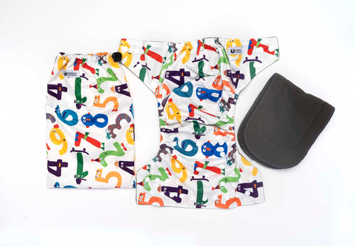 Numbers Reusable Nappy Set