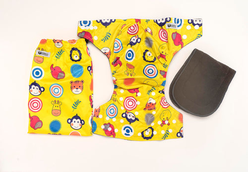 Toon Face Reusable Nappy Set