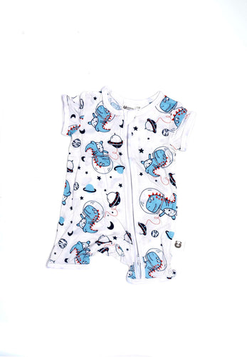 Space Suit Dino Short Sleeve Onesie