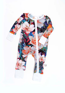 Rainbow Floral Long Sleeve Onesie