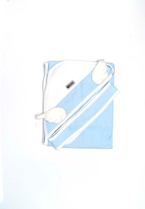 Organic Powder Blue Angel Towel with belt
