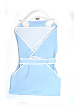 Load image into Gallery viewer, Organic Powder Blue Angel Towel with belt