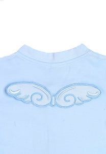 Organic Powder Blue Angel Onesie